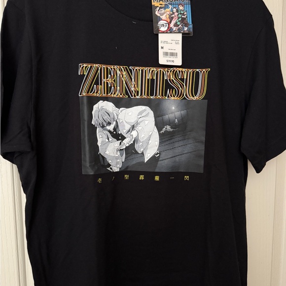 Uniqlo Zenitsu Black Graphic T-Shirt - Picture 1 of 1
